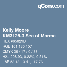 Color code: Kelly Moore - KM3126-3 Sea of Marma | qconv.com