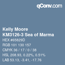 カラーコード: Kelly Moore - KM3126-3 Sea of Marma | qconv.com