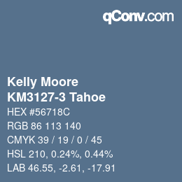 Farbcode: Kelly Moore - KM3127-3 Tahoe | qconv.com