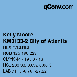 カラーコード: Kelly Moore - KM3133-2 City of Atlantis | qconv.com