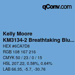 カラーコード: Kelly Moore - KM3134-2 Breathtaking Blue | qconv.com