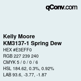 Code couleur: Kelly Moore - KM3137-1 Spring Dew | qconv.com
