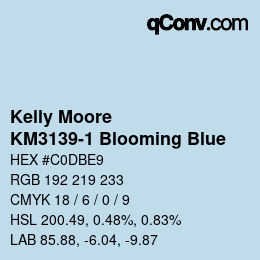 Code couleur: Kelly Moore - KM3139-1 Blooming Blue | qconv.com