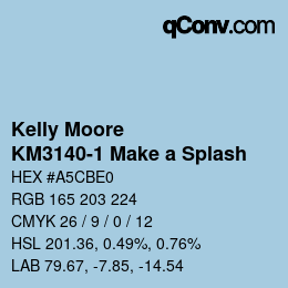 Code couleur: Kelly Moore - KM3140-1 Make a Splash | qconv.com
