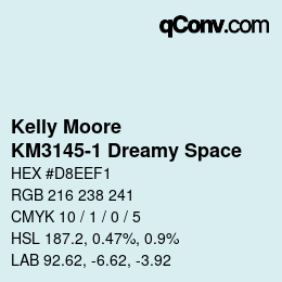 Color code: Kelly Moore - KM3145-1 Dreamy Space | qconv.com