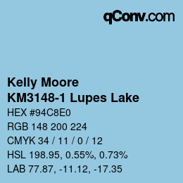 Color code: Kelly Moore - KM3148-1 Lupes Lake | qconv.com