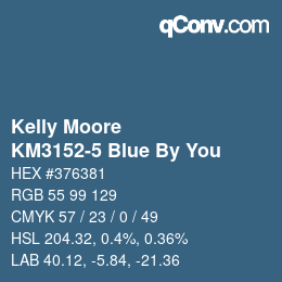 Color code: Kelly Moore - KM3152-5 Blue By You | qconv.com