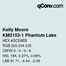 Farbcode: Kelly Moore - KM3153-1 Phantom Lake | qconv.com