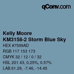 カラーコード: Kelly Moore - KM3158-2 Storm Blue Sky | qconv.com