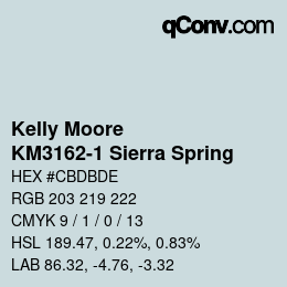 Code couleur: Kelly Moore - KM3162-1 Sierra Spring | qconv.com