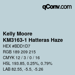Color code: Kelly Moore - KM3163-1 Hatteras Haze | qconv.com