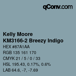 Color code: Kelly Moore - KM3166-2 Breezy Indigo | qconv.com