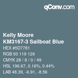 Color code: Kelly Moore - KM3167-3 Sailboat Blue | qconv.com