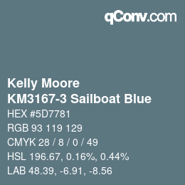 カラーコード: Kelly Moore - KM3167-3 Sailboat Blue | qconv.com