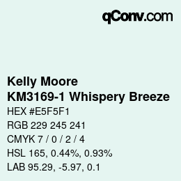 Farbcode: Kelly Moore - KM3169-1 Whispery Breeze | qconv.com