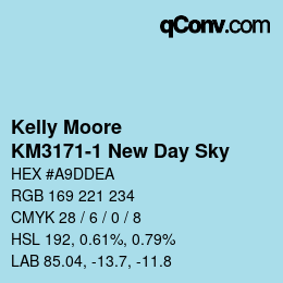 Code couleur: Kelly Moore - KM3171-1 New Day Sky | qconv.com