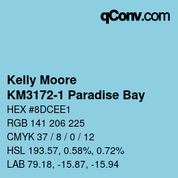 Color code: Kelly Moore - KM3172-1 Paradise Bay | qconv.com