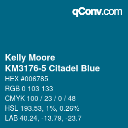 Color code: Kelly Moore - KM3176-5 Citadel Blue | qconv.com