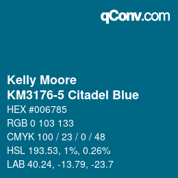 カラーコード: Kelly Moore - KM3176-5 Citadel Blue | qconv.com