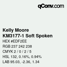 Color code: Kelly Moore - KM3177-1 Soft Spoken | qconv.com