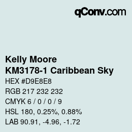 Farbcode: Kelly Moore - KM3178-1 Caribbean Sky | qconv.com