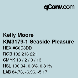 カラーコード: Kelly Moore - KM3179-1 Seaside Pleasure | qconv.com