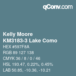 Farbcode: Kelly Moore - KM3183-3 Lake Como | qconv.com