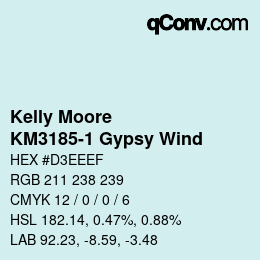 Color code: Kelly Moore - KM3185-1 Gypsy Wind | qconv.com