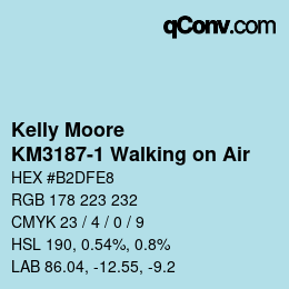 Código de color: Kelly Moore - KM3187-1 Walking on Air | qconv.com