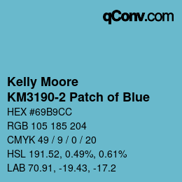 Color code: Kelly Moore - KM3190-2 Patch of Blue | qconv.com