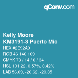 カラーコード: Kelly Moore - KM3191-3 Puerto Mio | qconv.com