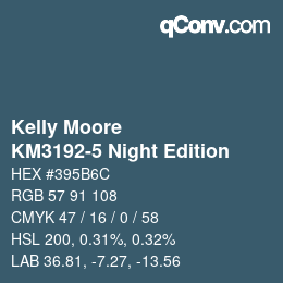 Color code: Kelly Moore - KM3192-5 Night Edition | qconv.com