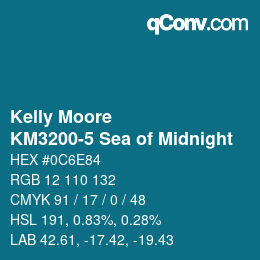 Código de color: Kelly Moore - KM3200-5 Sea of Midnight | qconv.com