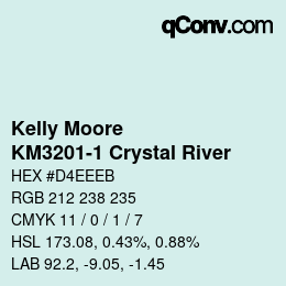 Código de color: Kelly Moore - KM3201-1 Crystal River | qconv.com