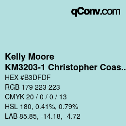 Color code: Kelly Moore - KM3203-1 Christopher Coast | qconv.com