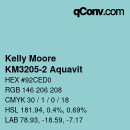 Code couleur: Kelly Moore - KM3205-2 Aquavit | qconv.com