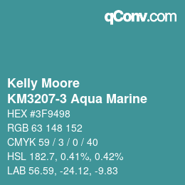 Código de color: Kelly Moore - KM3207-3 Aqua Marine | qconv.com