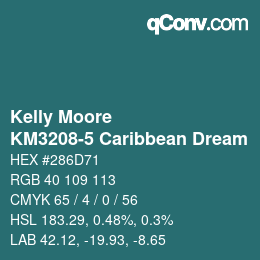 カラーコード: Kelly Moore - KM3208-5 Caribbean Dream | qconv.com