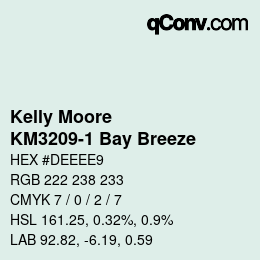 Código de color: Kelly Moore - KM3209-1 Bay Breeze | qconv.com