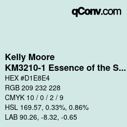 カラーコード: Kelly Moore - KM3210-1 Essence of the Sea | qconv.com