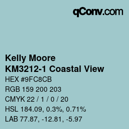 カラーコード: Kelly Moore - KM3212-1 Coastal View | qconv.com