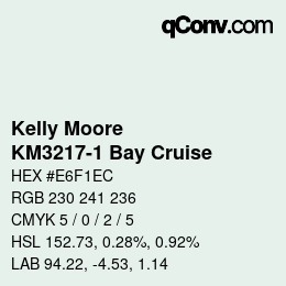 Color code: Kelly Moore - KM3217-1 Bay Cruise | qconv.com