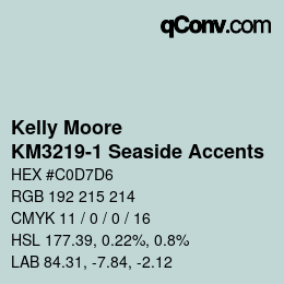 カラーコード: Kelly Moore - KM3219-1 Seaside Accents | qconv.com