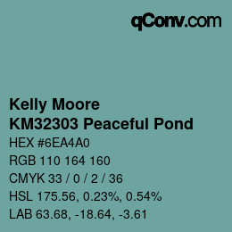 カラーコード: Kelly Moore - KM32303 Peaceful Pond | qconv.com