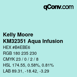 カラーコード: Kelly Moore - KM32351 Aqua Infusion | qconv.com