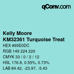 Farbcode: Kelly Moore - KM32361 Turquoise Treat | qconv.com