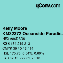 Farbcode: Kelly Moore - KM32372 Oceanside Paradise | qconv.com