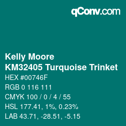 Farbcode: Kelly Moore - KM32405 Turquoise Trinket | qconv.com