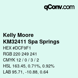 Farbcode: Kelly Moore - KM32411 Spa Springs | qconv.com