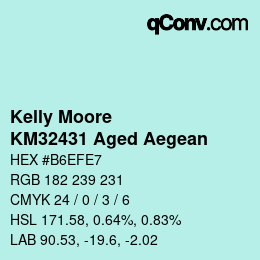 Código de color: Kelly Moore - KM32431 Aged Aegean | qconv.com